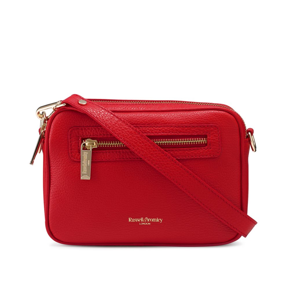 Russell And Bromley Dynamic Triple Zip Camera Crossbody Veske Dame Rød | 813AISDP