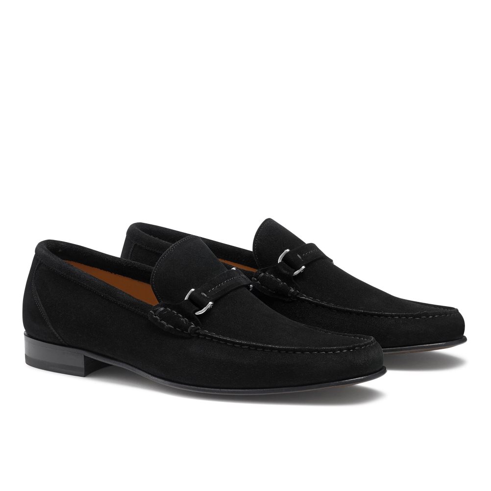 Russell And Bromley Elite Slip On Mokkasiner Herre Svarte | 152YLAKE