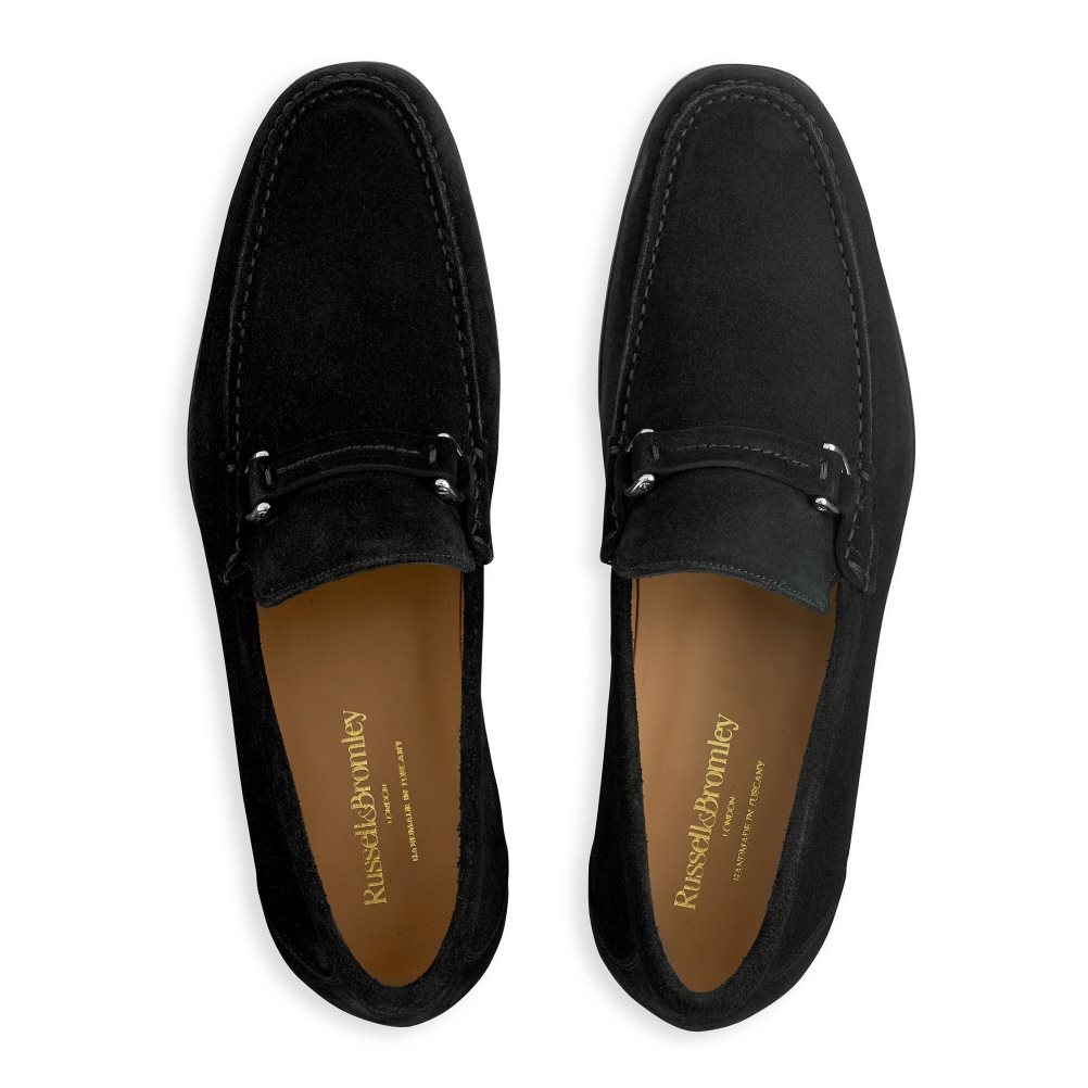 Russell And Bromley Elite Slip On Mokkasiner Herre Svarte | 152YLAKE