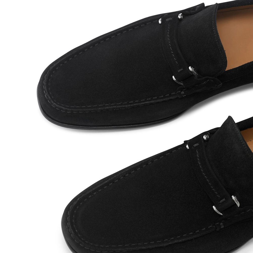 Russell And Bromley Elite Slip On Mokkasiner Herre Svarte | 152YLAKE