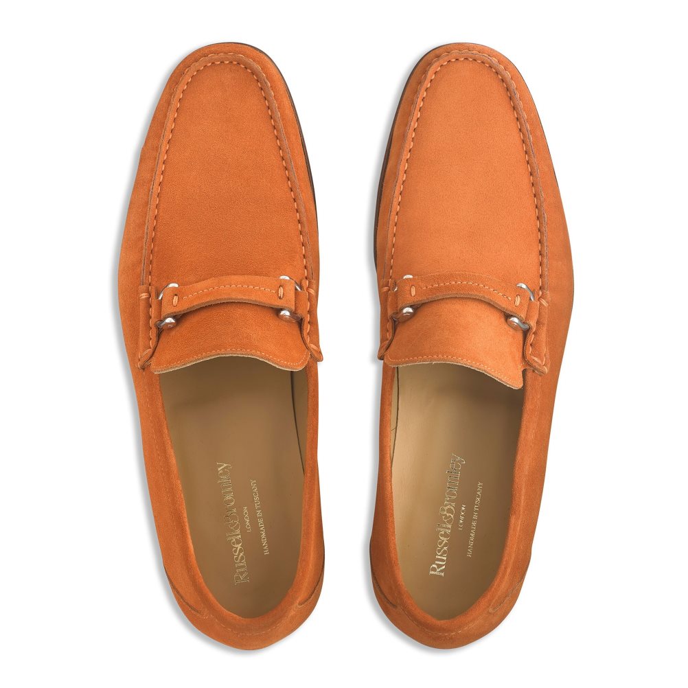 Russell And Bromley Elite Slip On Mokkasiner Herre Oransje | 153XRQLM