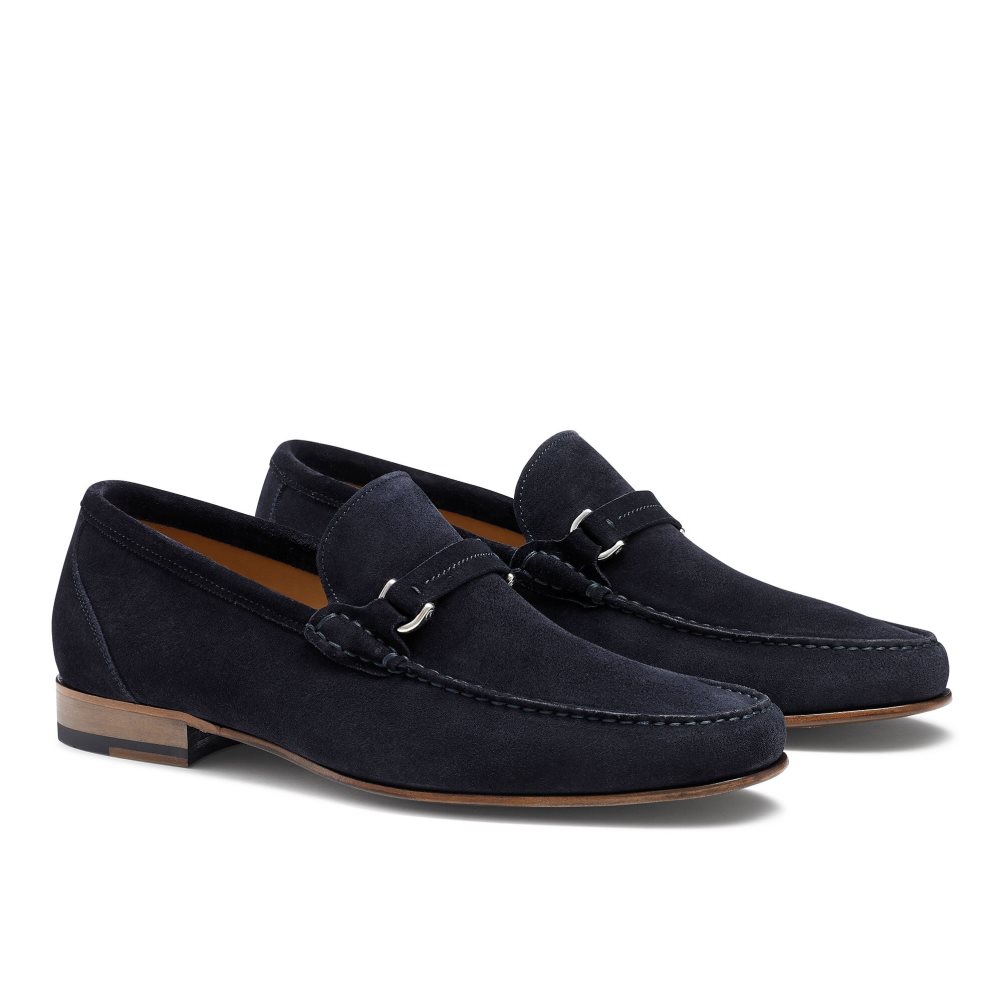 Russell And Bromley Elite Slip On Mokkasiner Herre Marineblå | 174RIPQW