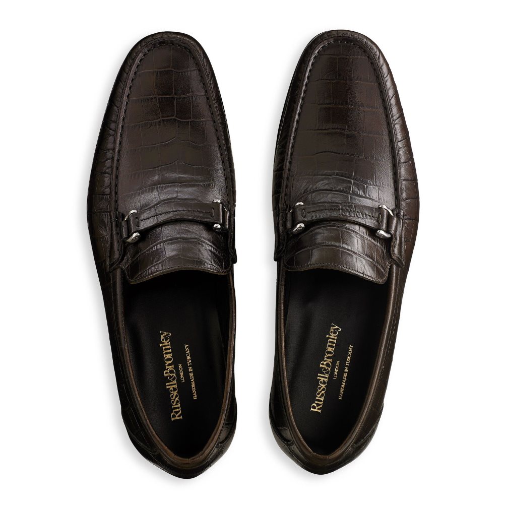 Russell And Bromley Elite Slip On Mokkasiner Herre Sjokolade | 321RLPFW