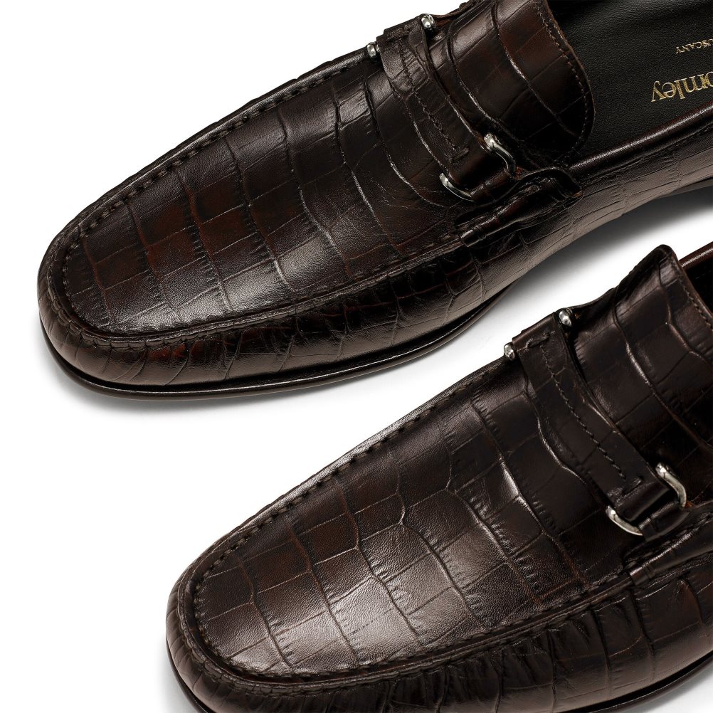 Russell And Bromley Elite Slip On Mokkasiner Herre Sjokolade | 321RLPFW