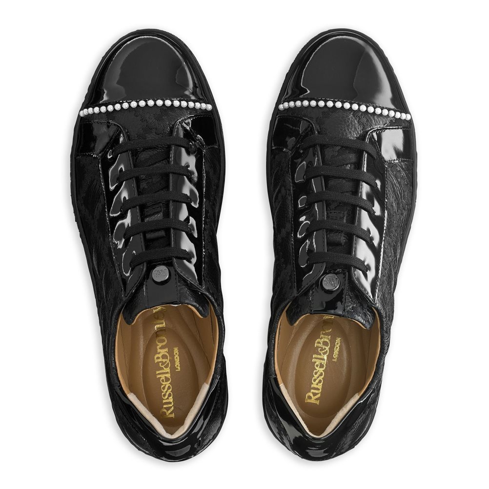 Russell And Bromley Esplanade Blonder Up Platform Sko Dame Svarte | 096LQKRU