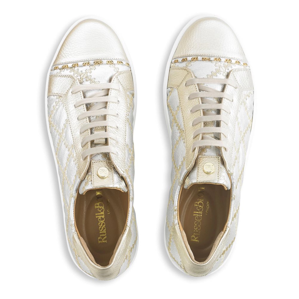 Russell And Bromley Esplanade Blonder Up Platform Sko Dame Gull | 402KBARS