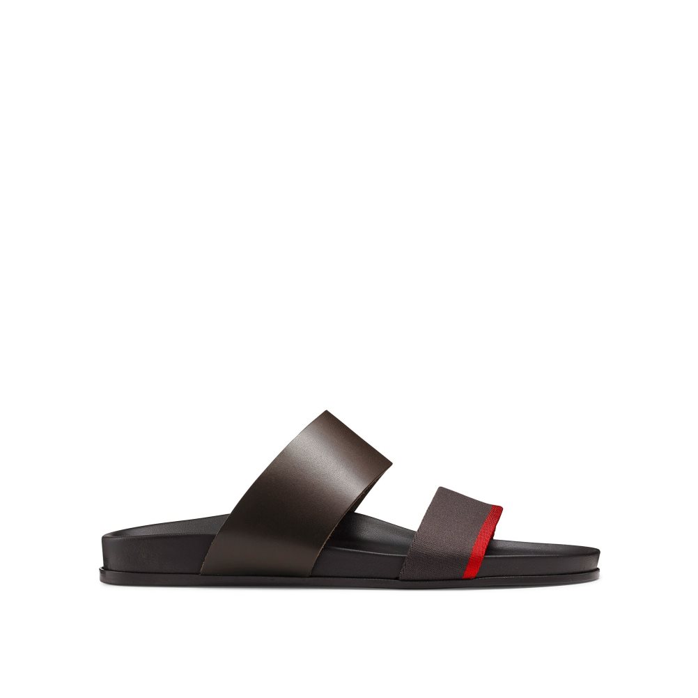 Russell And Bromley Fab Line Footbed Sandaler Herre Sjokolade | 401TWSUL