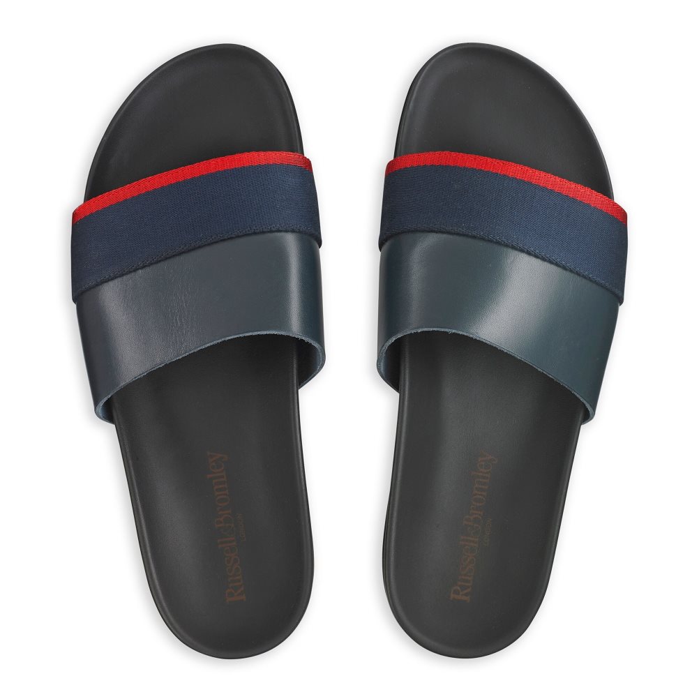 Russell And Bromley Fab Slip Badesandaler Herre Marineblå | 192EIKUB