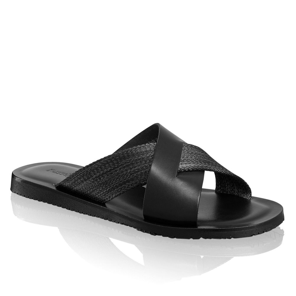 Russell And Bromley Fab Slip-on Slidesandaler Herre Svarte | 028IZWEJ