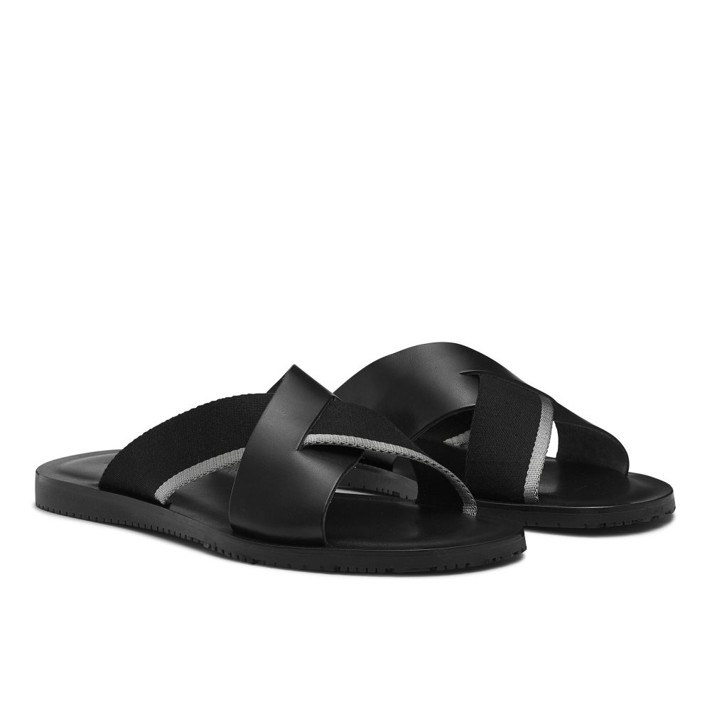 Russell And Bromley Fab Slip-on Slidesandaler Herre Svarte | 687TOCUV