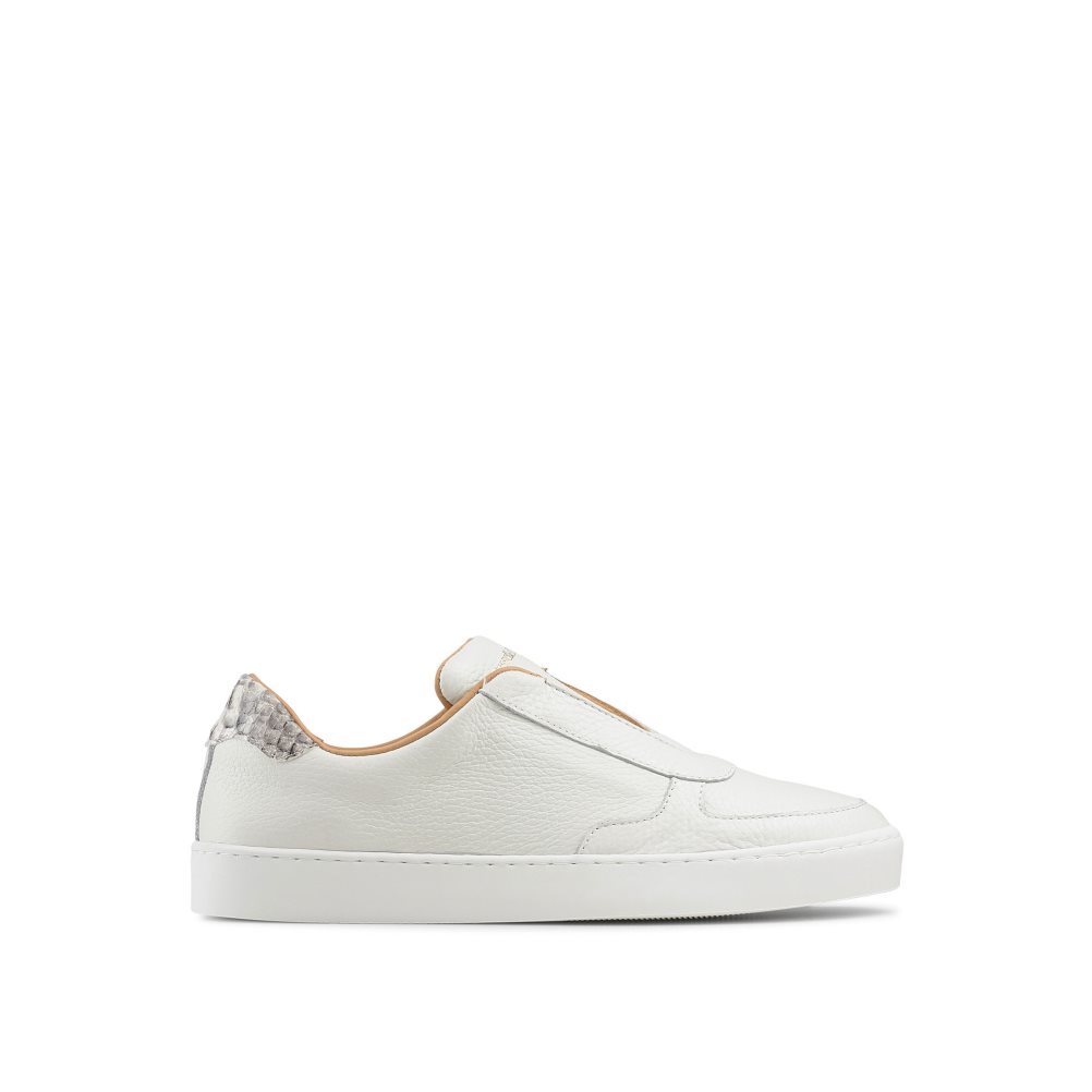 Russell And Bromley Fifth Ave Laceless Platform Sko Dame Hvite | 143KVGXC