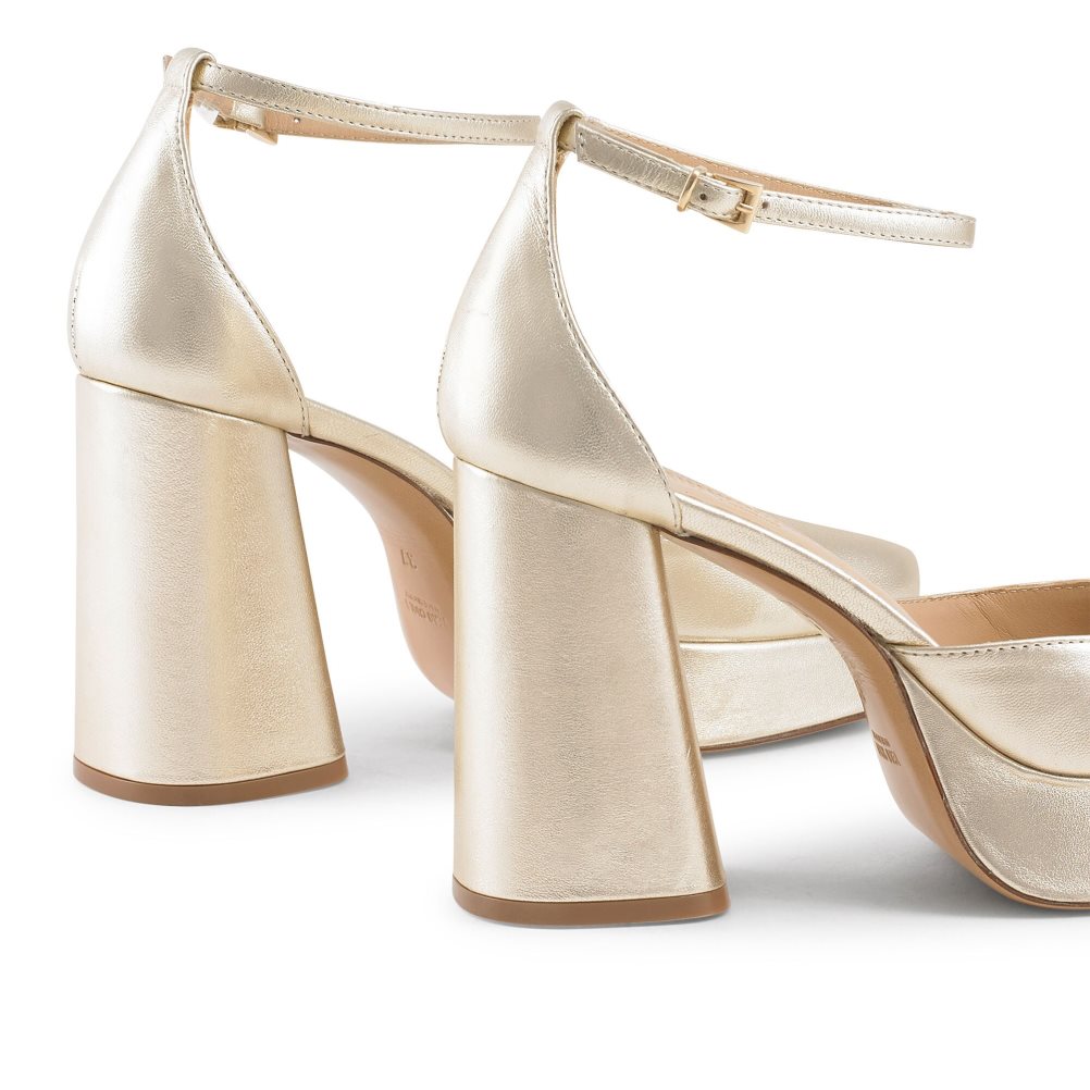 Russell And Bromley Flawless Extreme Platform Sandaler med Hæl Dame Gull | 096RYEZB