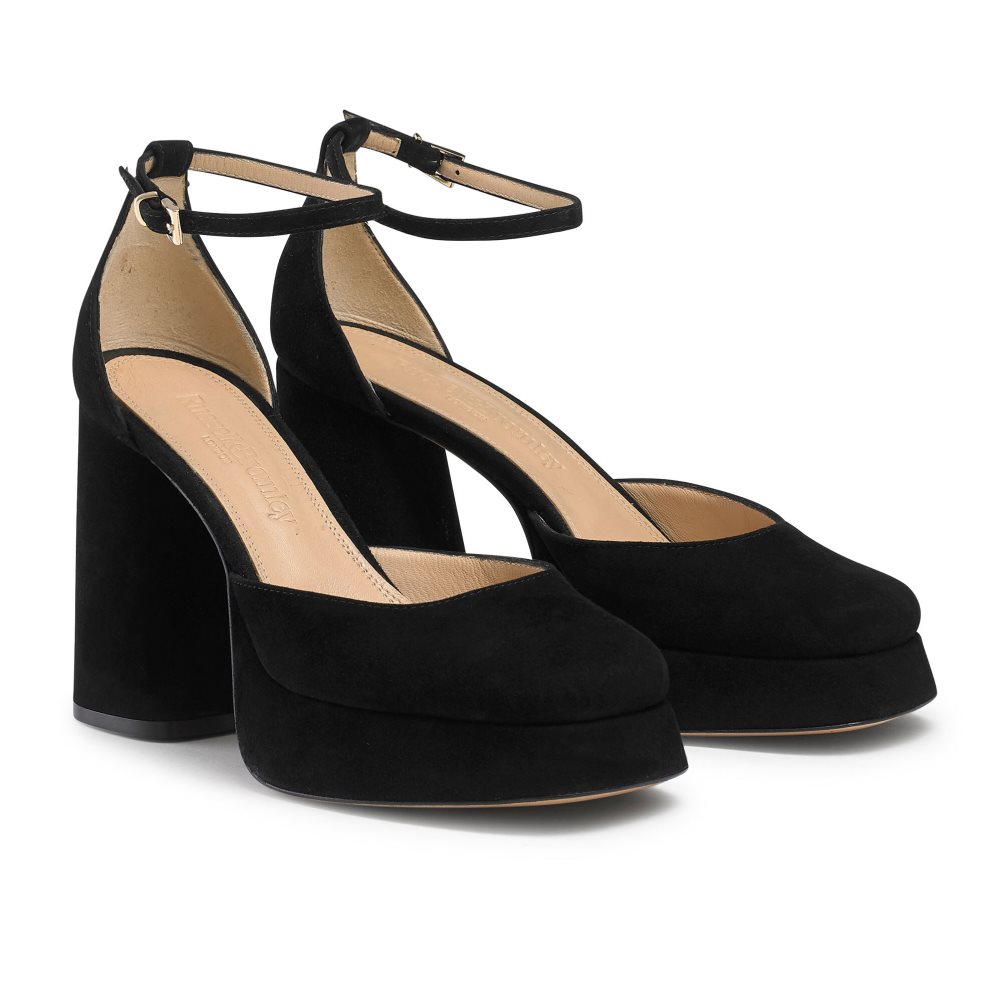 Russell And Bromley Flawless Extreme Platform Sandaler med Hæl Dame Svarte | 486AQRYL