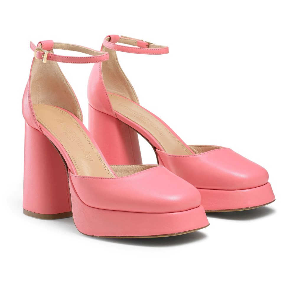 Russell And Bromley Flawless Extreme Platform Sandaler med Hæl Dame Rosa | 719YJVBA