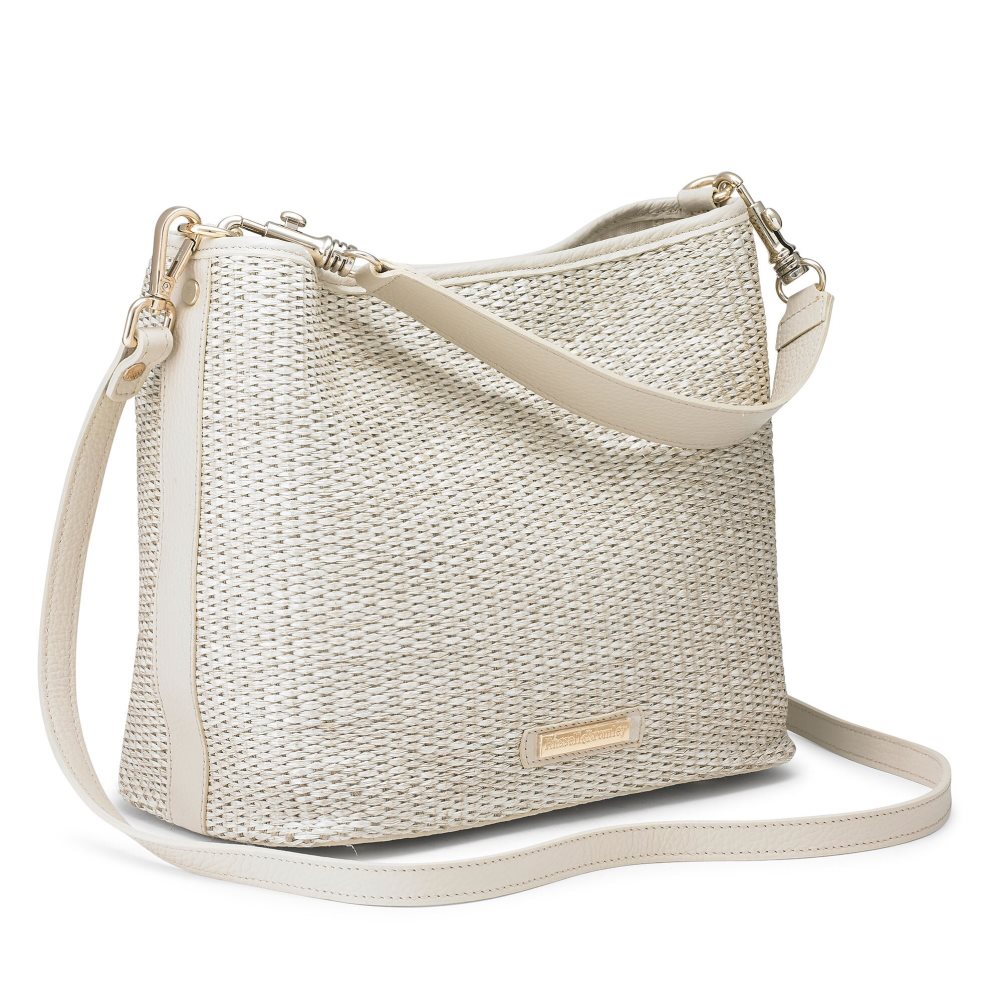 Russell And Bromley Getaway Soft Grab Crossbody Veske Dame Pisket Krem | 756HJVAN