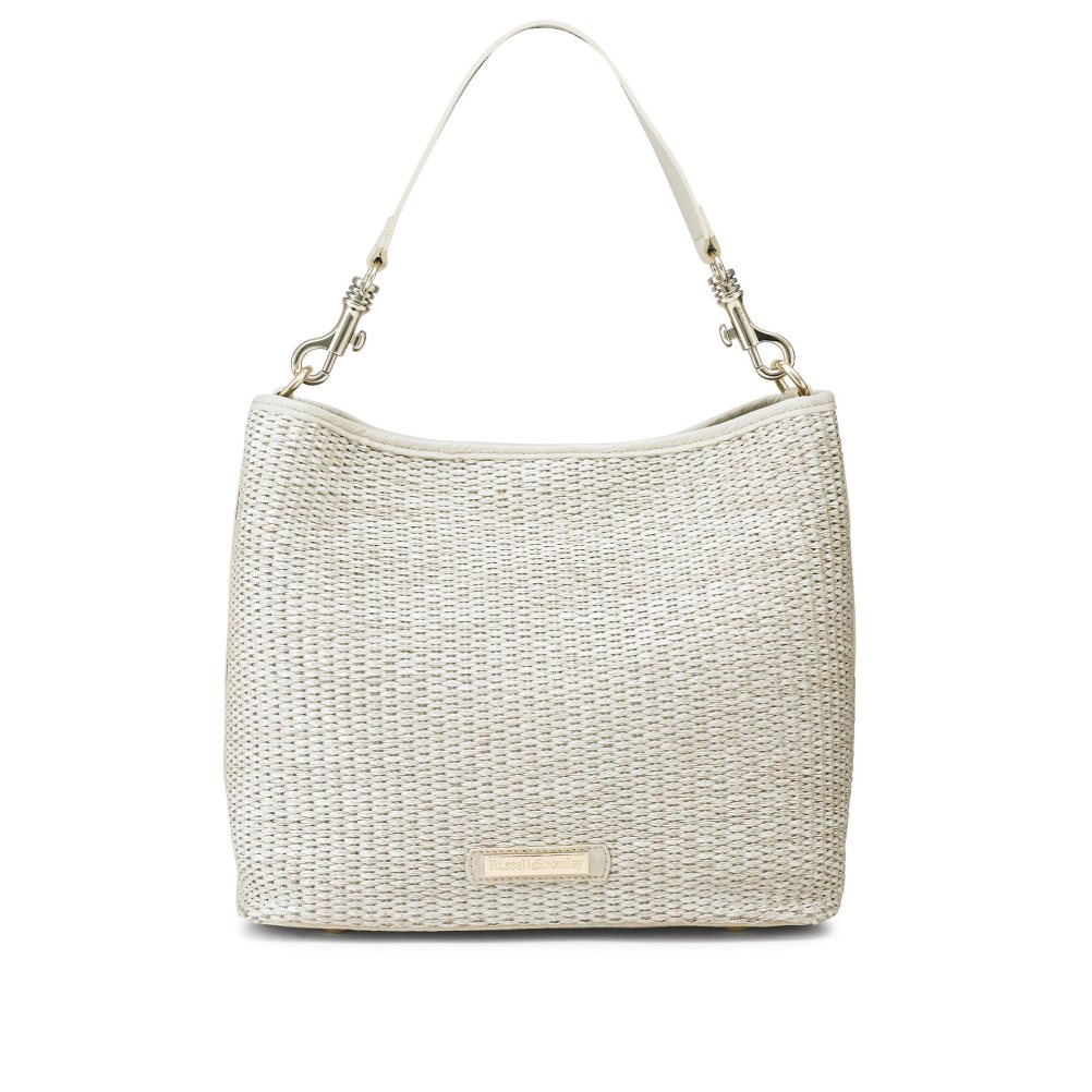 Russell And Bromley Getaway Soft Grab Crossbody Veske Dame Pisket Krem | 756HJVAN