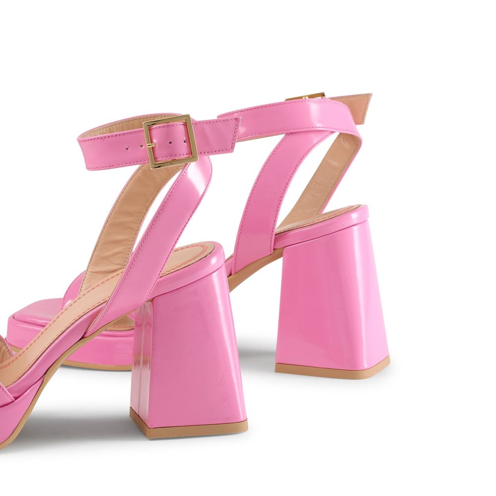 Russell And Bromley Groovybaby Platform Sandaler med Hæl Dame Rosa | 659GYQEA