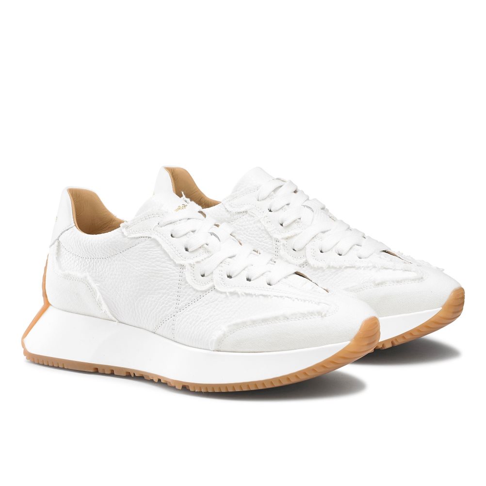 Russell And Bromley Hourglass Flared Sole Joggesko Dame Hvite | 598EUFBM