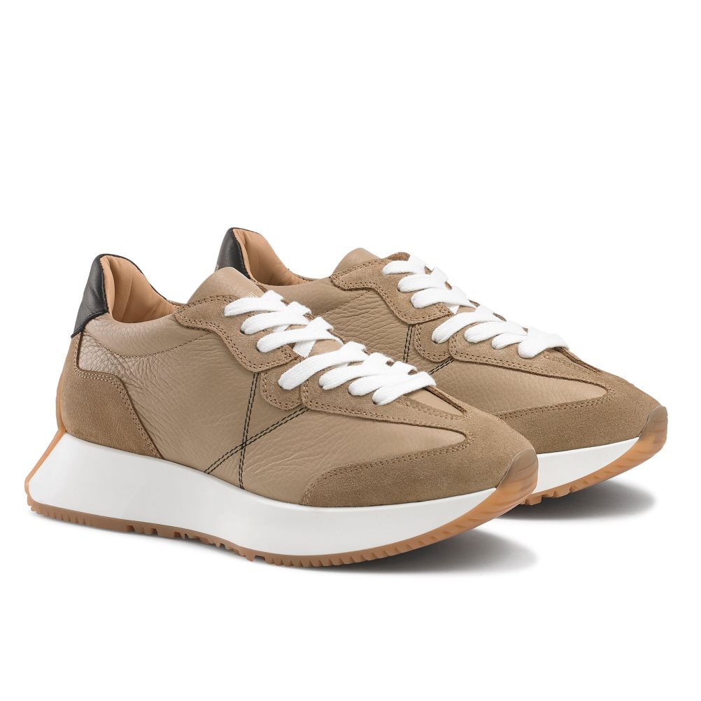 Russell And Bromley Hourglass Flared Sole Joggesko Dame Brune | 683XNDTU