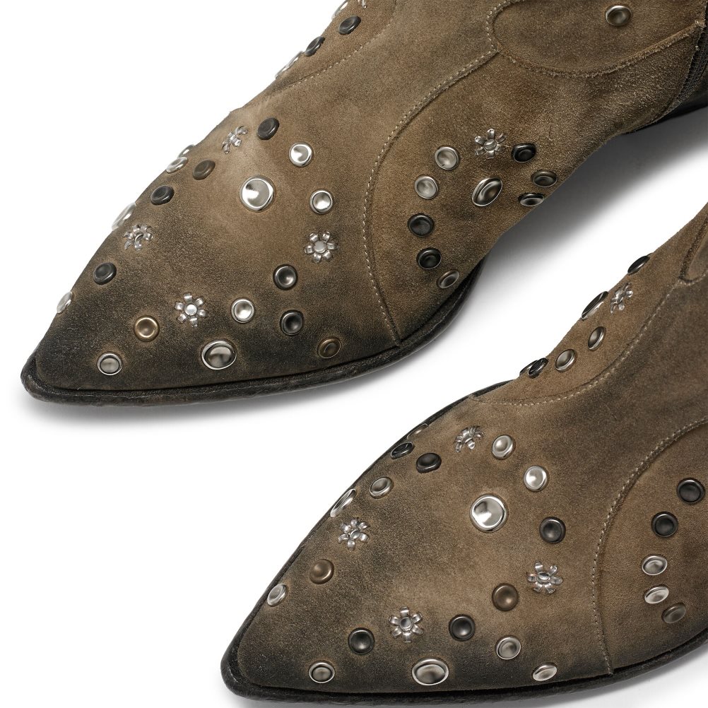 Russell And Bromley Howdy Embellished Western Ankelstøvletter Dame Brune | 516MCJBO