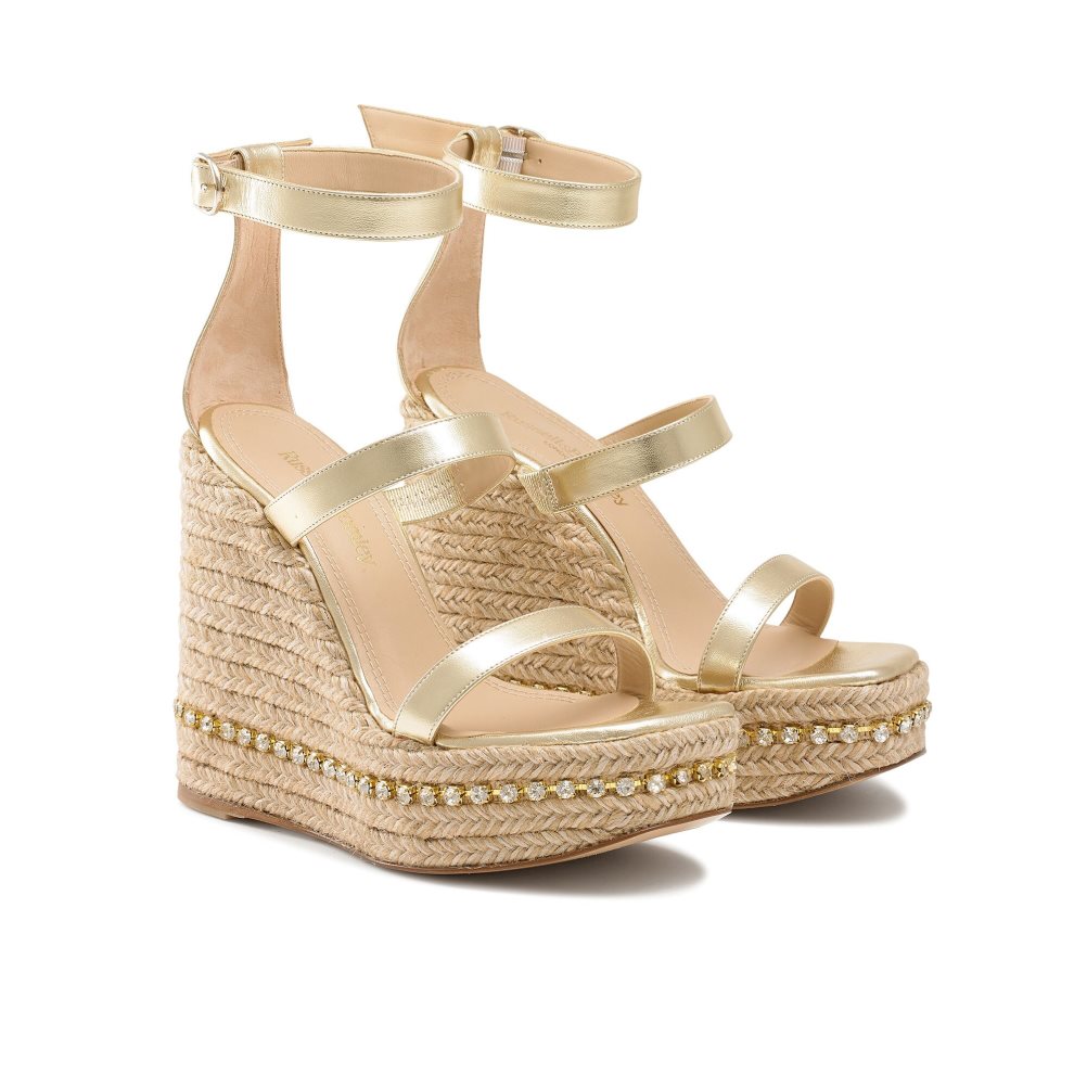 Russell And Bromley Ibiza Espadrille Wedge Dame Gull | 589BJCNP