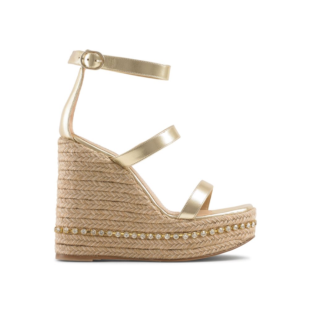 Russell And Bromley Ibiza Espadrille Wedge Dame Gull | 589BJCNP