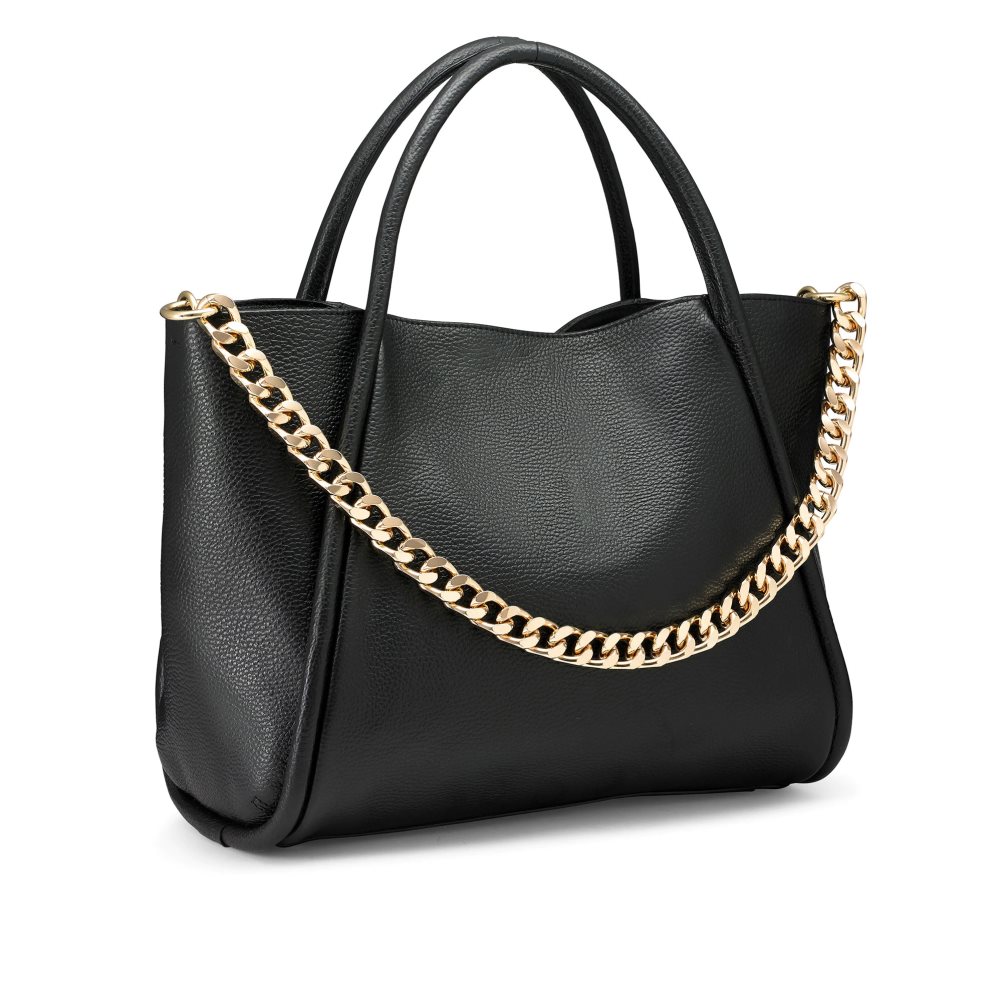 Russell And Bromley Icon Chain East/West Grab Tote Veske Dame Svarte | 089IECRU