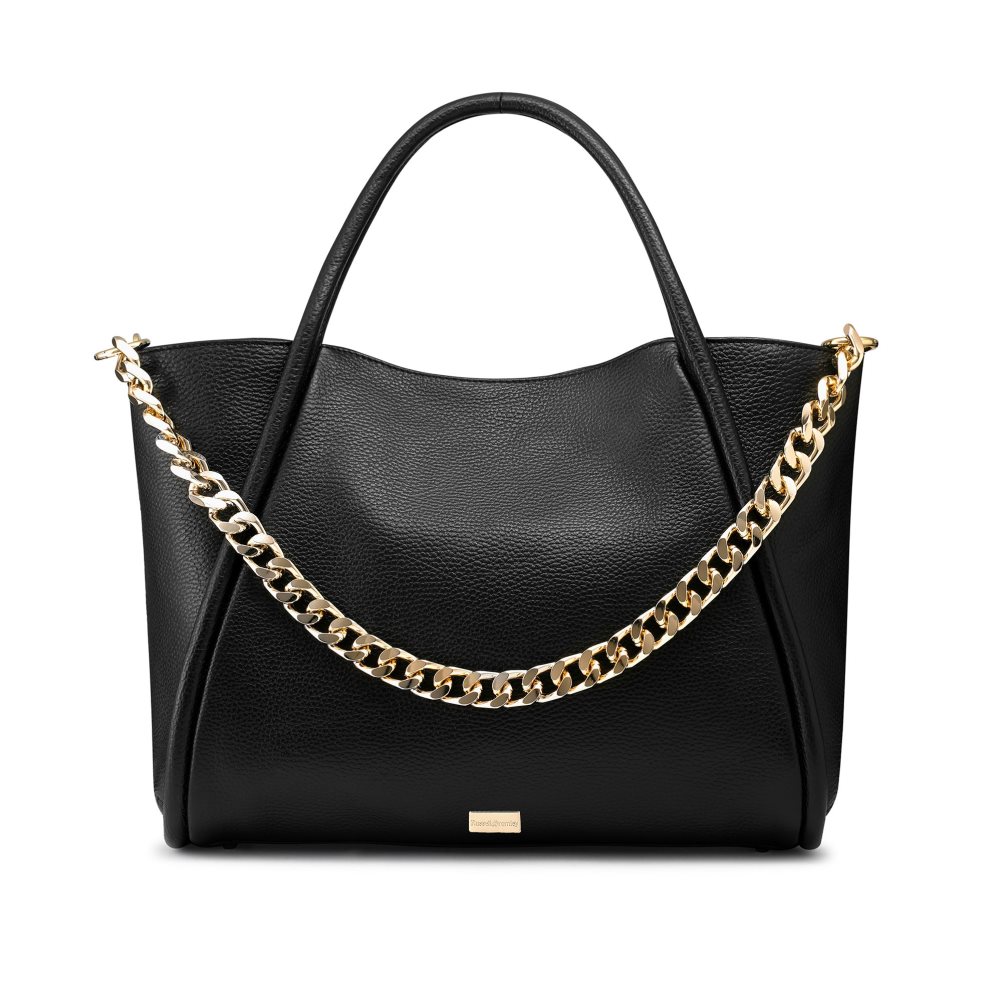 Russell And Bromley Icon Chain East/West Grab Tote Veske Dame Svarte | 089IECRU