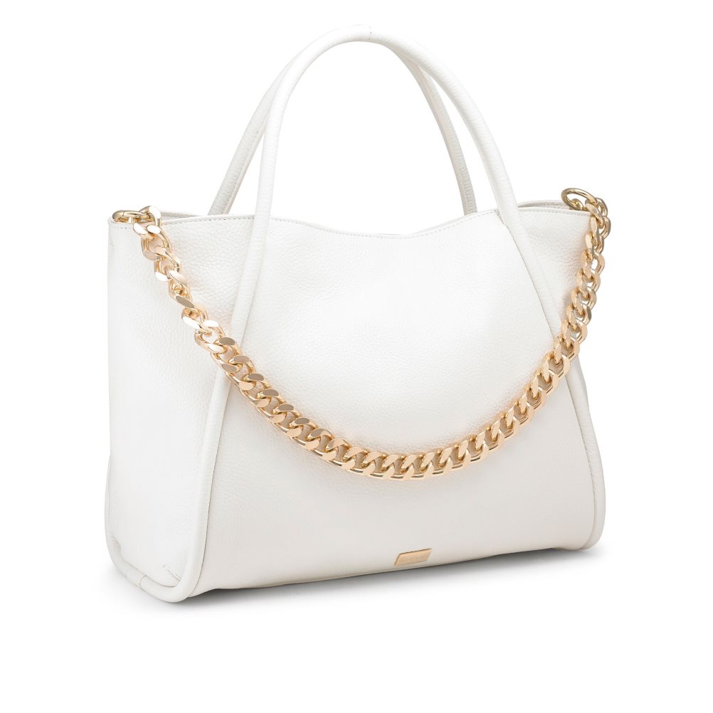 Russell And Bromley Icon Chain East/West Grab Tote Veske Dame Hvite | 603GYIJN