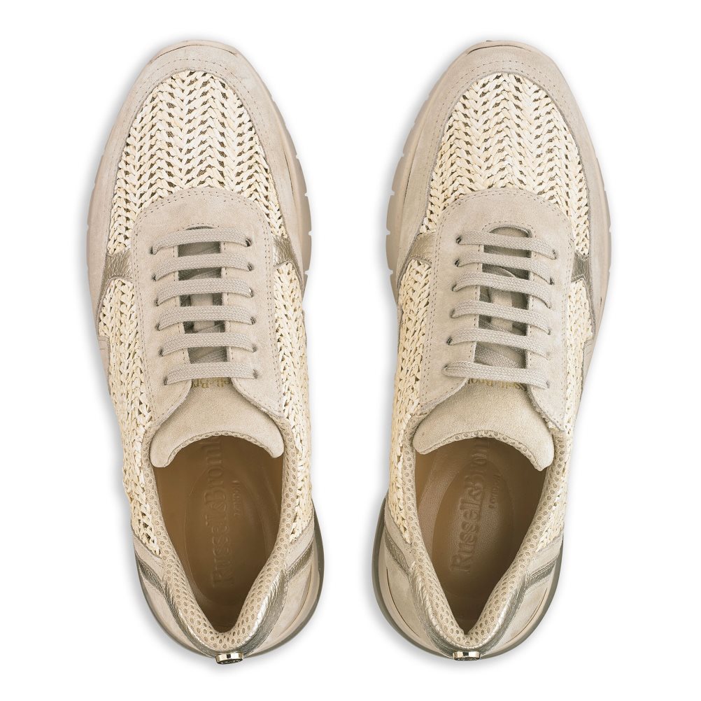 Russell And Bromley Island Hop Raffia Runner Joggesko Dame Grå | 350APRYH