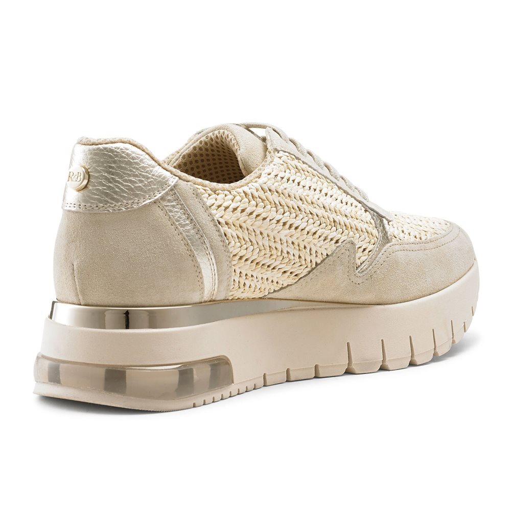 Russell And Bromley Island Hop Raffia Runner Joggesko Dame Grå | 350APRYH