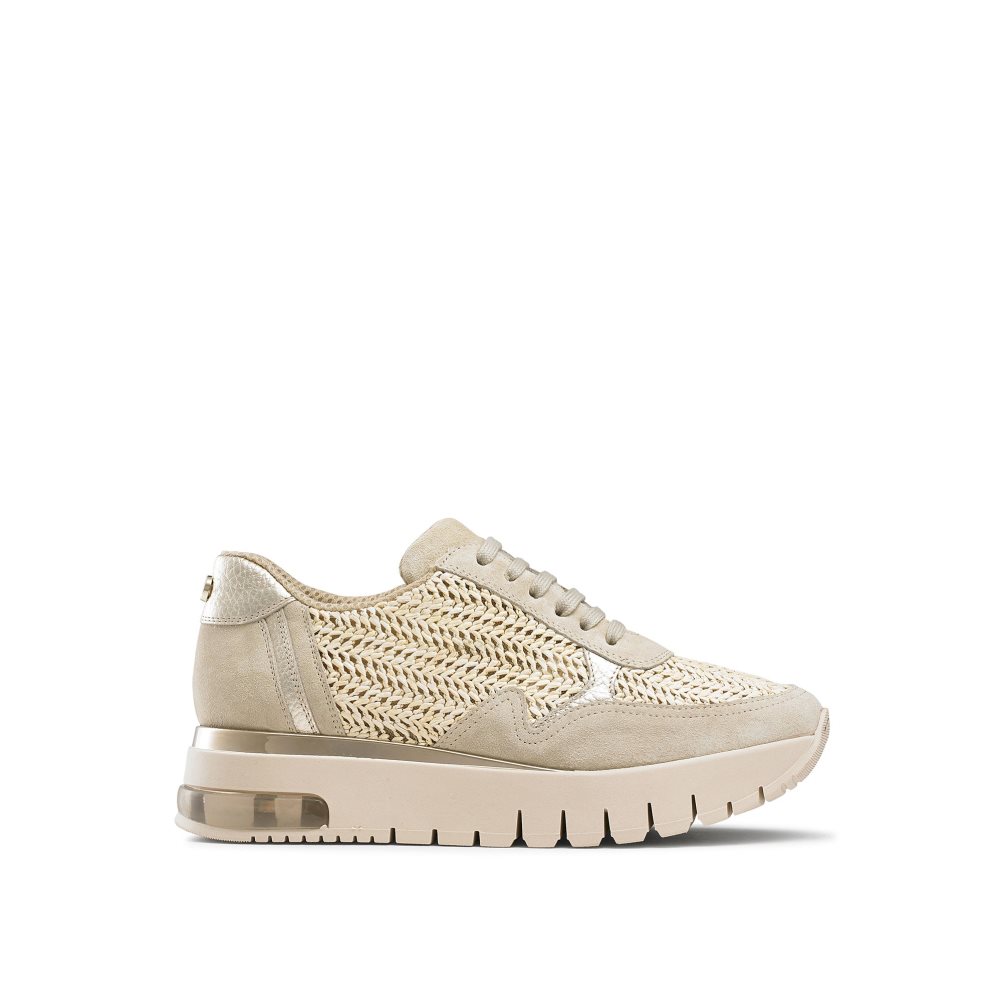 Russell And Bromley Island Hop Raffia Runner Joggesko Dame Grå | 350APRYH