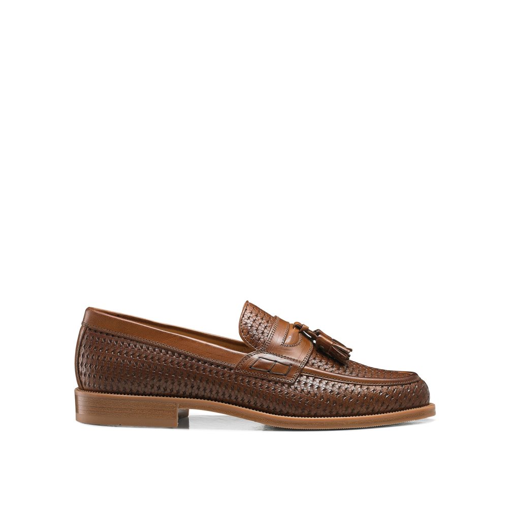 Russell And Bromley Keeble 4 Tassel College Kjoler Sko Herre Brune | 064ATUKM