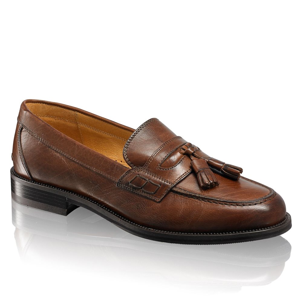 Russell And Bromley Keeble 4 Tassel College Kjoler Sko Herre Mørke Brune | 084CMUDV