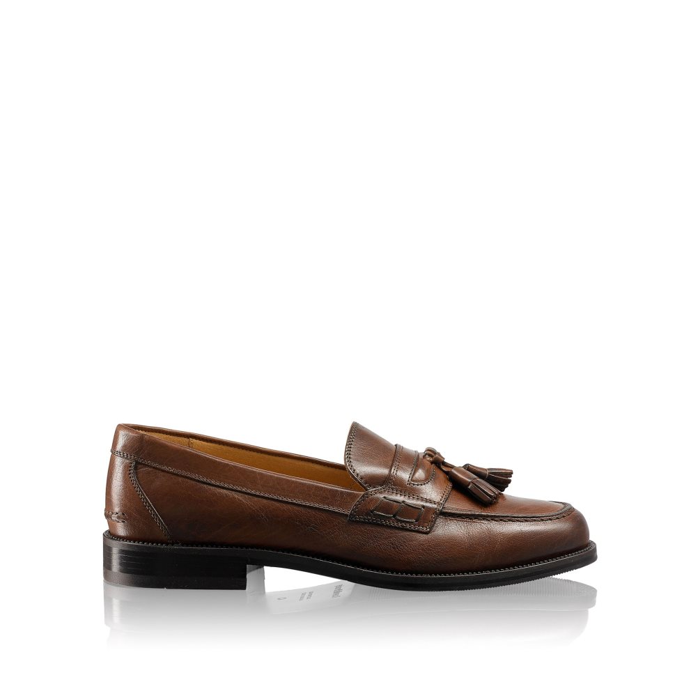 Russell And Bromley Keeble 4 Tassel College Kjoler Sko Herre Mørke Brune | 084CMUDV