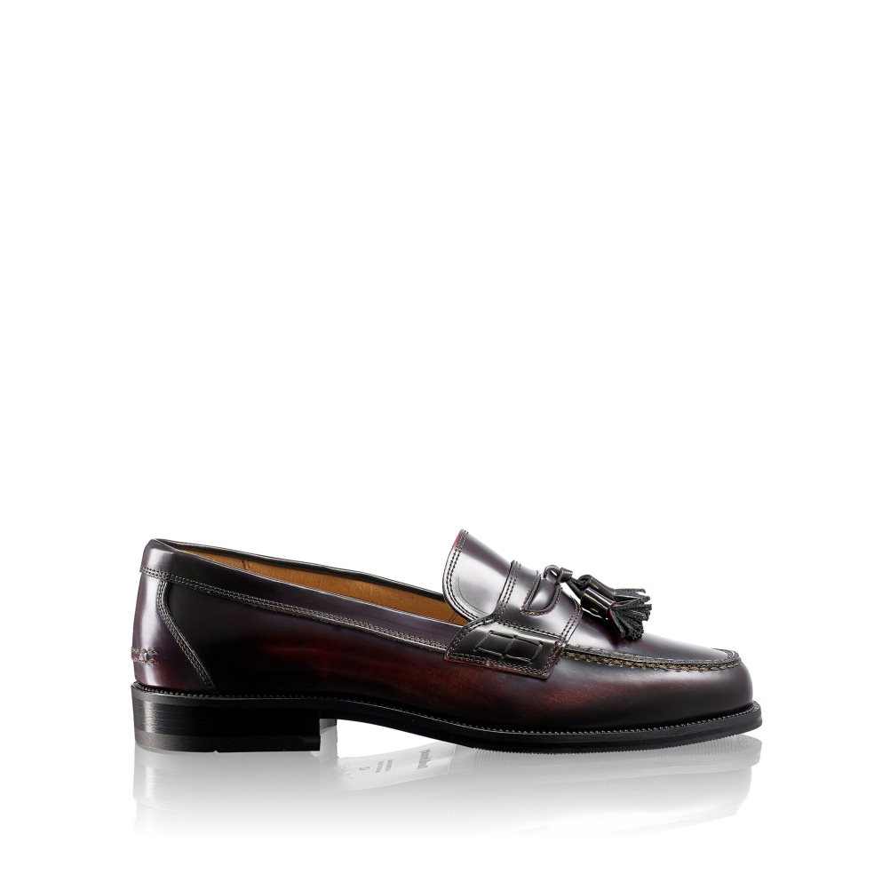 Russell And Bromley Keeble 4 Tassel College Kjoler Sko Herre Burgunder | 620IRQTL