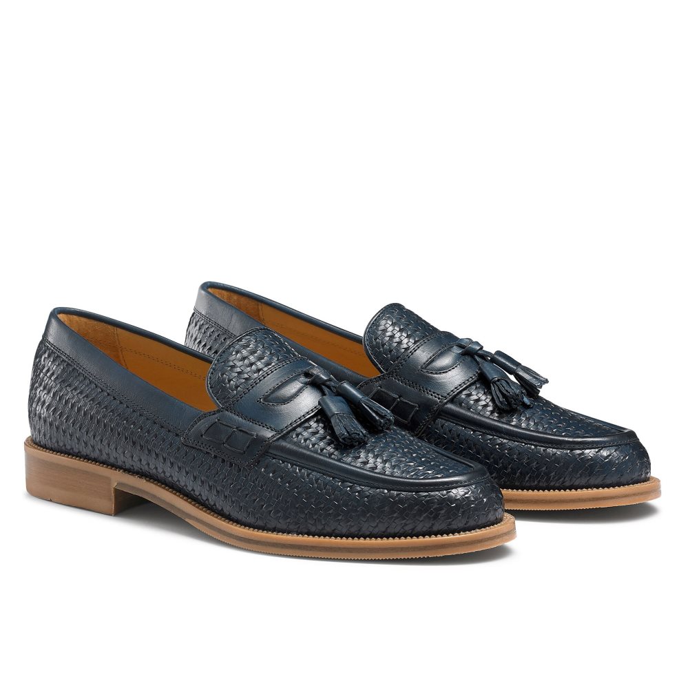 Russell And Bromley Keeble 4 Tassel College Kjoler Sko Herre Marineblå | 674ZGFPW