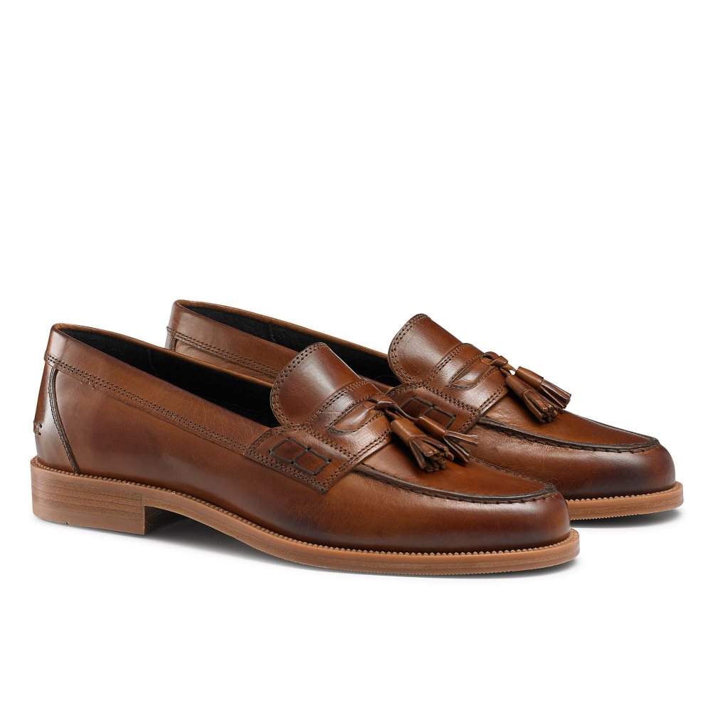 Russell And Bromley Keeble 4 Tassel College Kjoler Sko Herre Brune | 732XDZSW