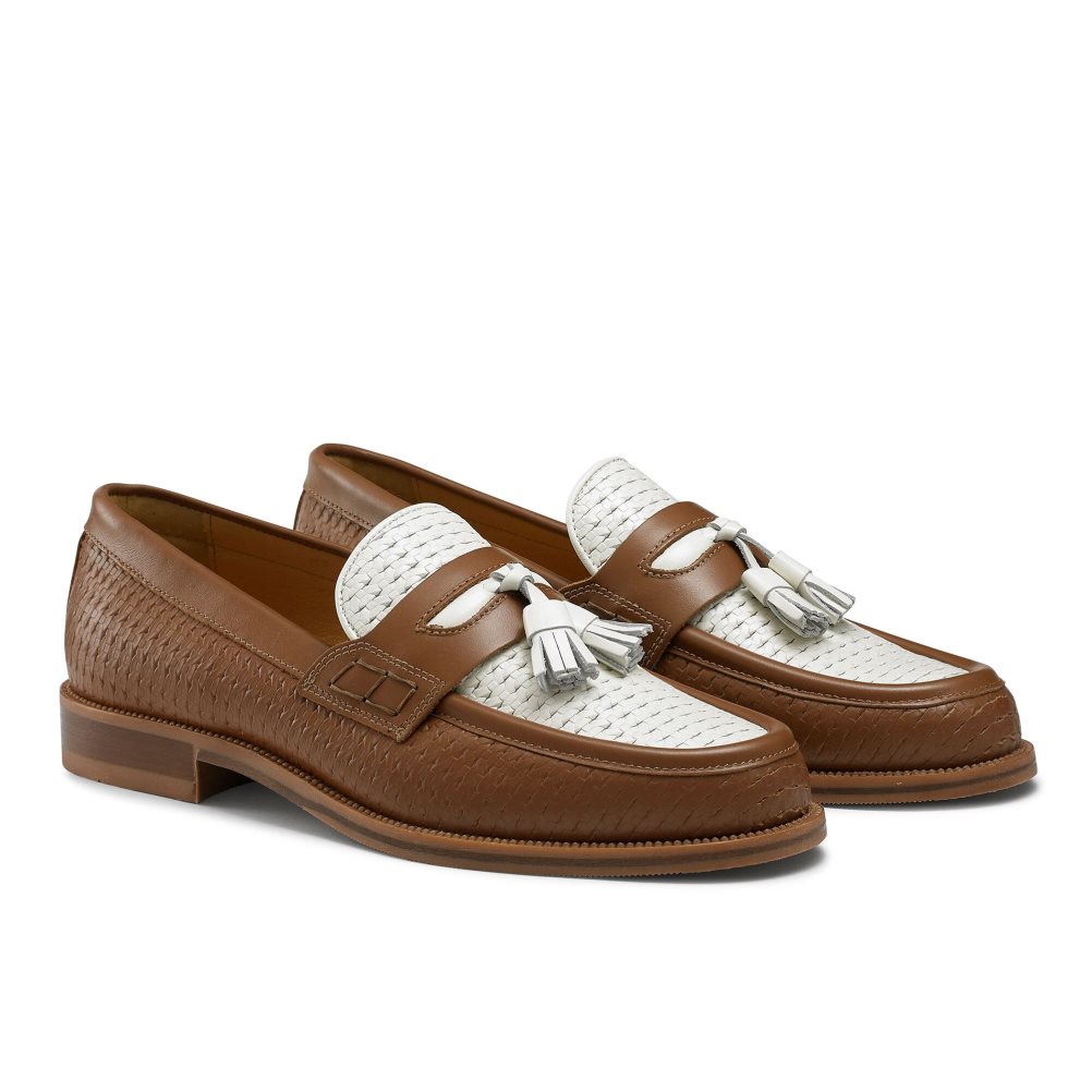 Russell And Bromley Keeble 4 Tassel College Kjoler Sko Herre Brune | 930MOUCN