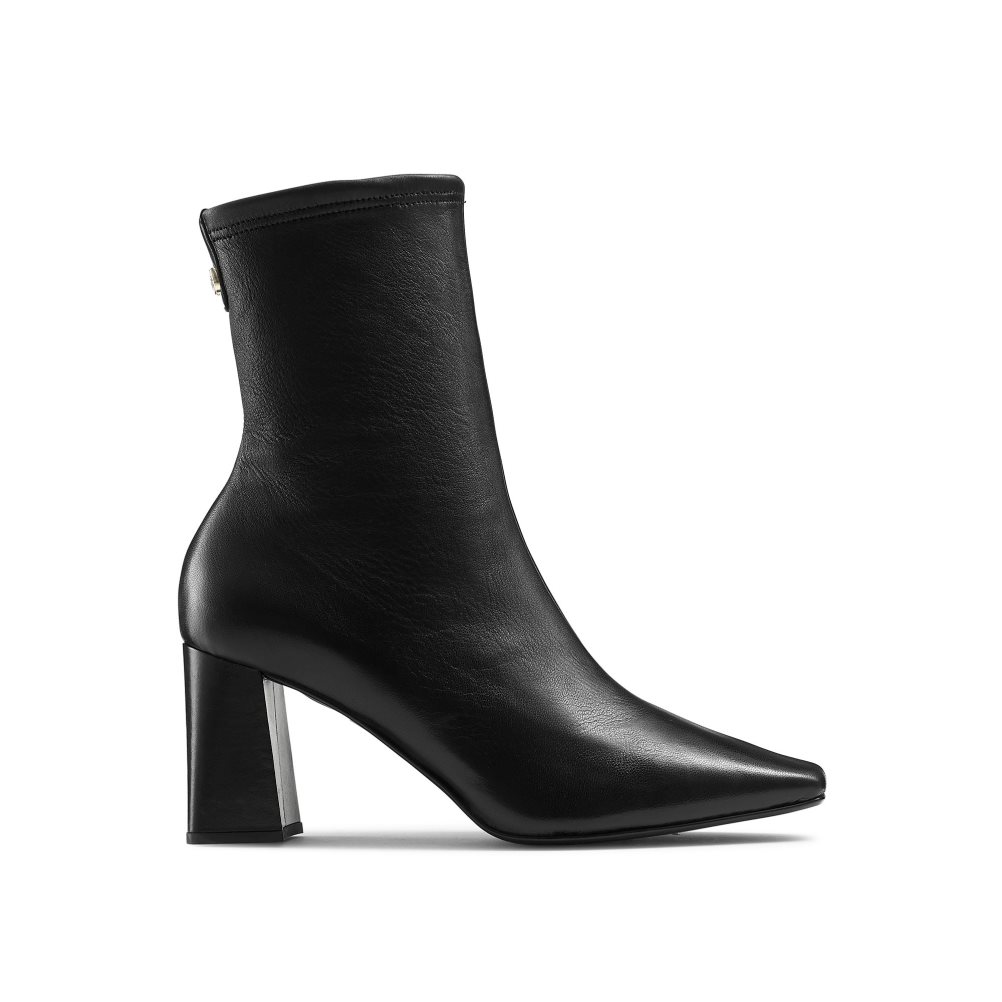 Russell And Bromley Latenight Lær Sock Ankelstøvletter Dame Svarte | 142KFVDL