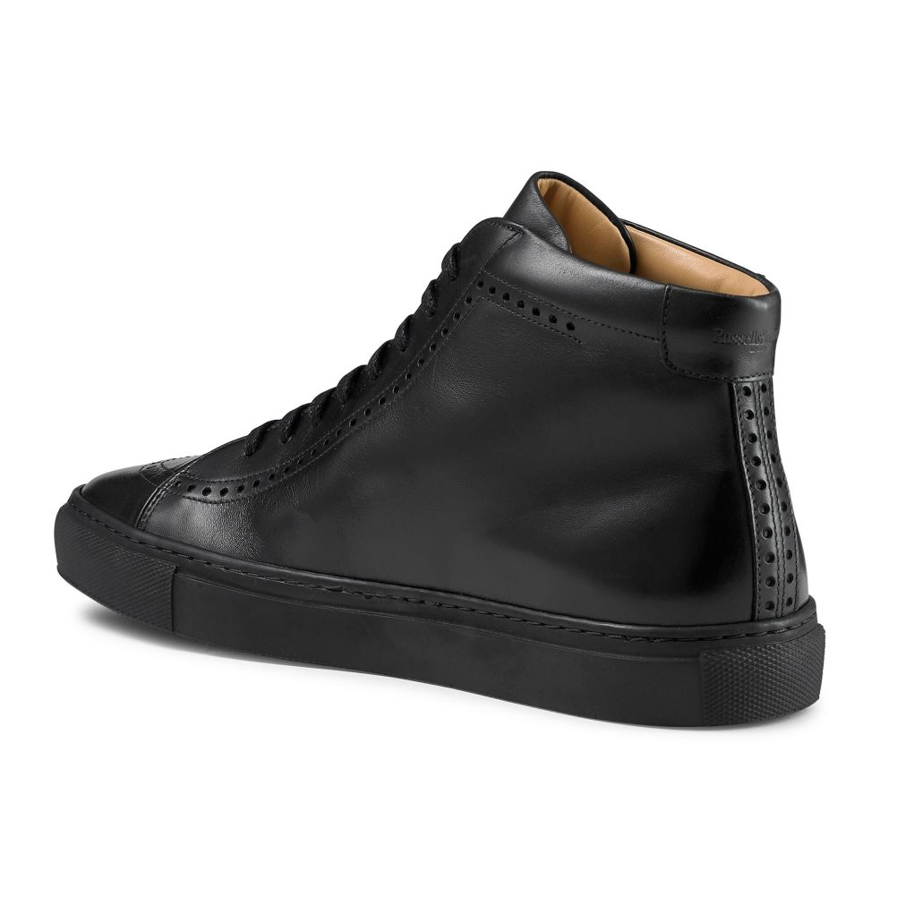 Russell And Bromley Legend Luxury High-top Joggesko Herre Svarte | 124YNXUD