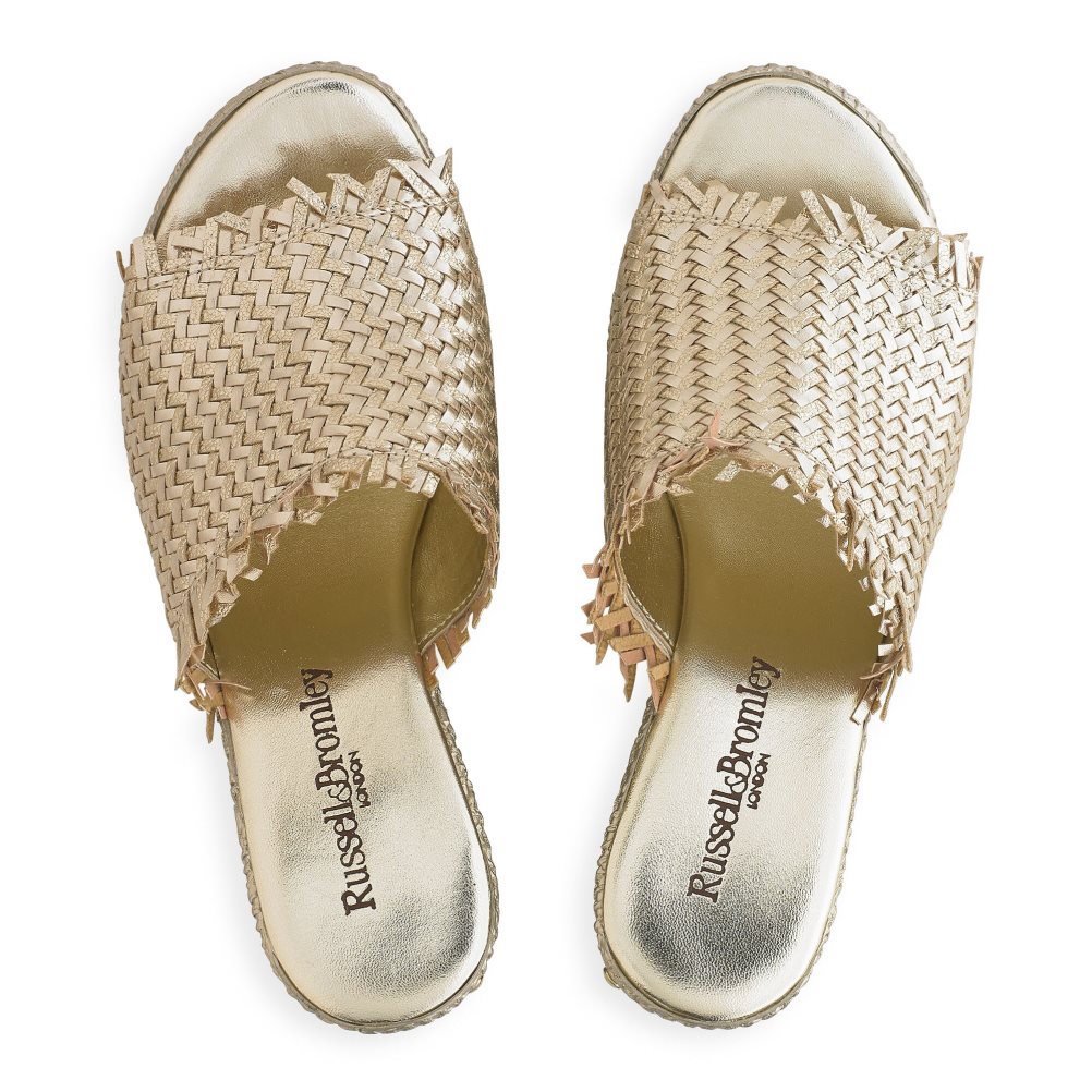 Russell And Bromley Libertine Weave Wedge Dame Gull | 194MSROF