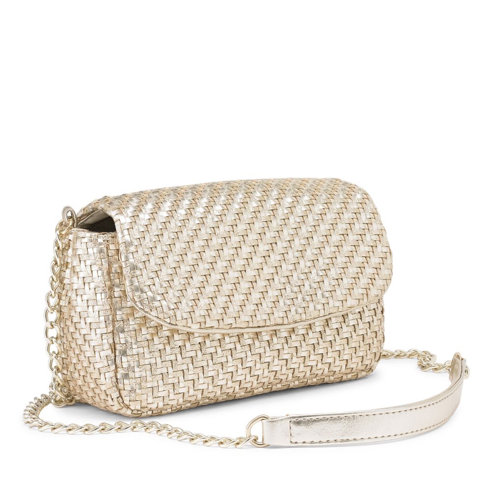 Russell And Bromley Liberty Woven Skulderveske Dame Gull | 306OLNJV