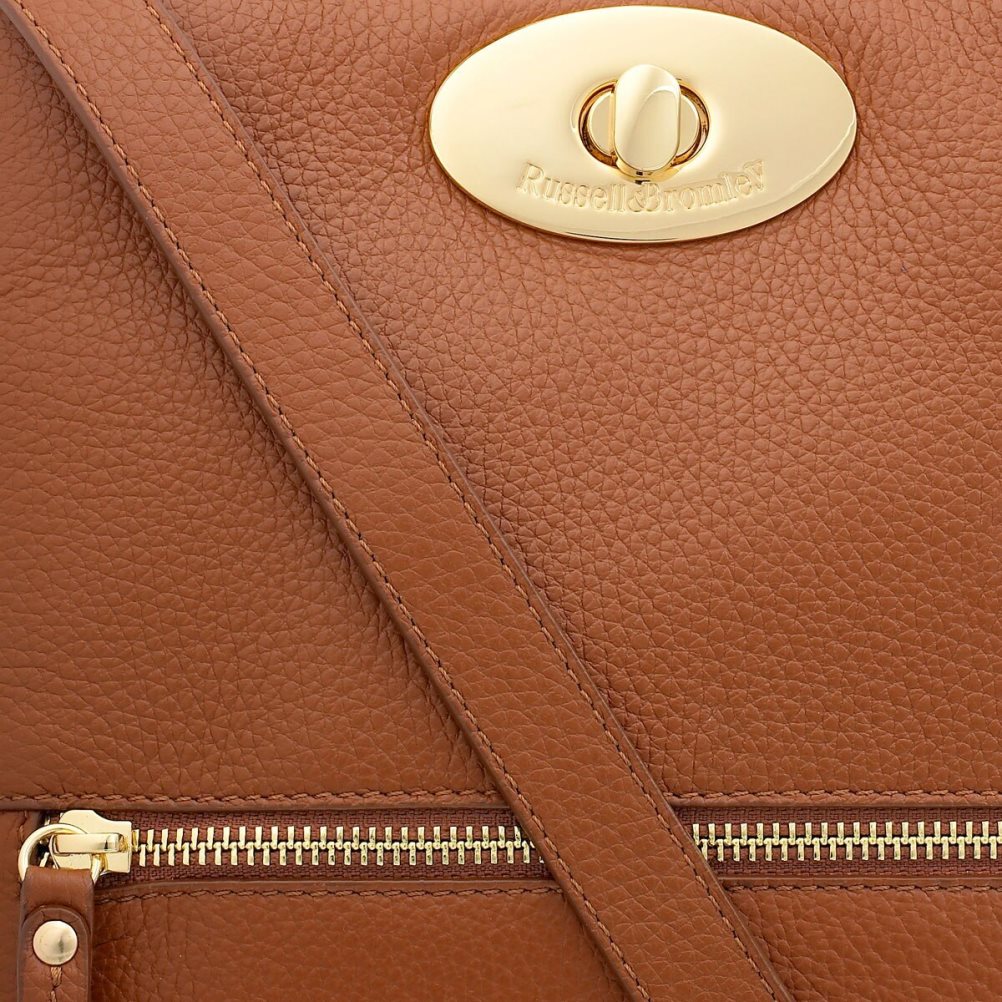 Russell And Bromley Lincoln Turnlock Crossbody Veske Dame Brune | 561CSLQX