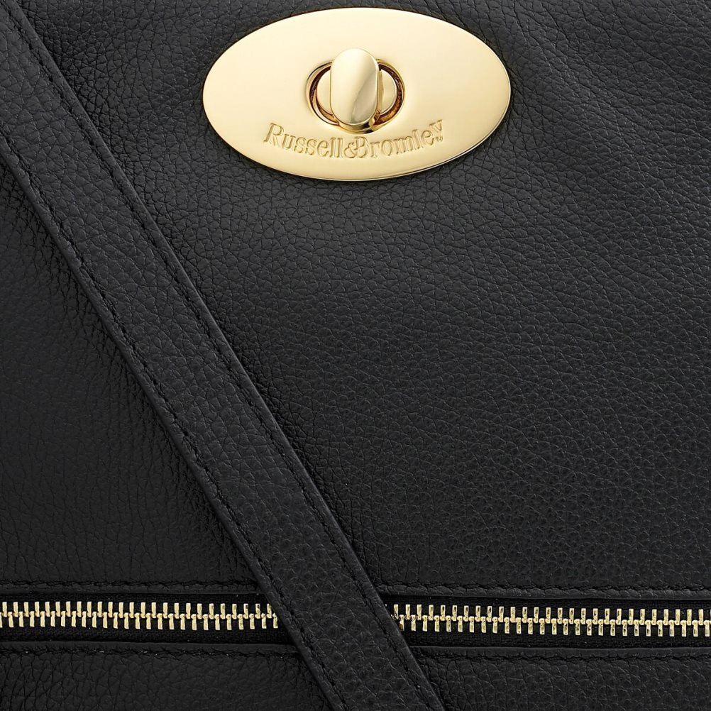 Russell And Bromley Lincoln Turnlock Crossbody Veske Dame Svarte | 813CEANV