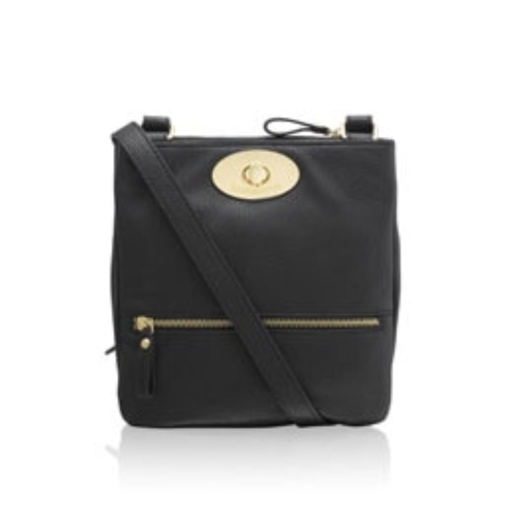 Russell And Bromley Lincoln Turnlock Crossbody Veske Dame Svarte | 813CEANV