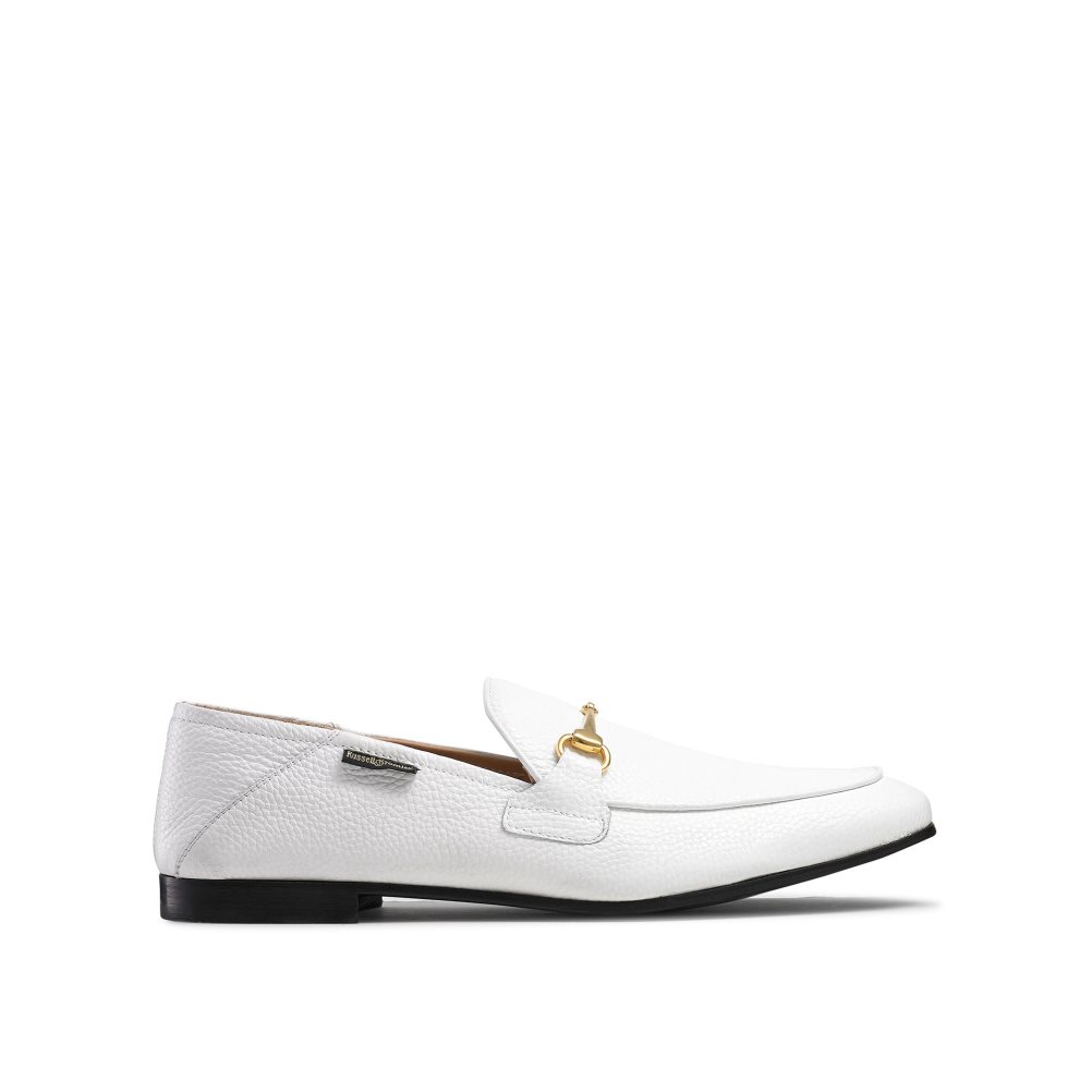 Russell And Bromley Loafer M Snaffle Kjoler Sko Herre Hvite | 329AHYXW