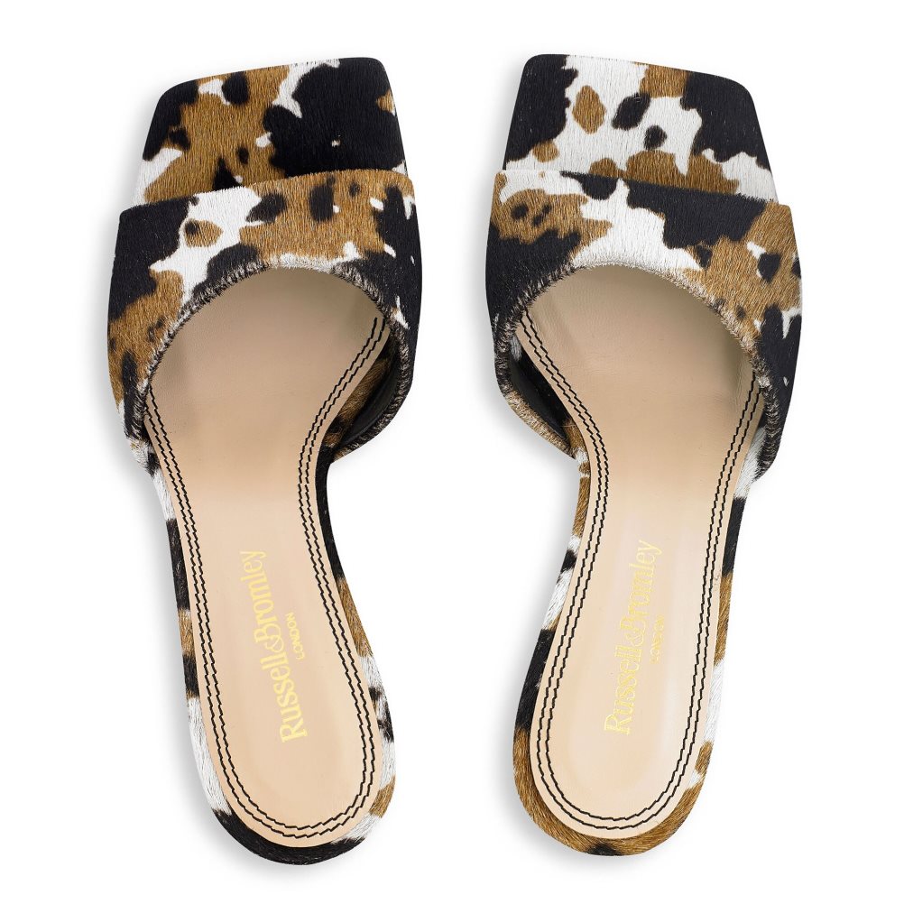 Russell And Bromley Mojito 90’s Hælene Mules Sko Dame Leopard | 195ZYFPS