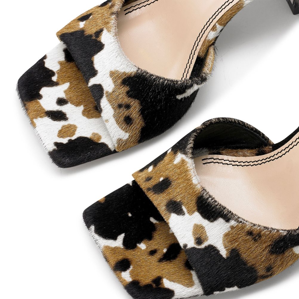 Russell And Bromley Mojito 90’s Hælene Mules Sko Dame Leopard | 195ZYFPS