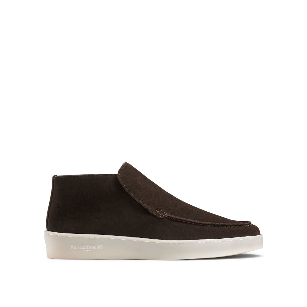 Russell And Bromley Monterey Slip On Chukka Støvler Herre Sjokolade | 174CEYNF